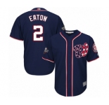 Men's Washington Nationals #2 Adam Eaton Replica Navy Blue Alternate 2 Cool Base 2019 World Series Bound Baseball Jersey