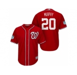 Men's Washington Nationals #20 Daniel Murphy 2017 Spring Training Cool Base Stitched MLB Jersey