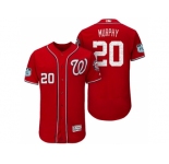 Men's Washington Nationals #20 Daniel Murphy 2017 Spring Training Flex Base Authentic Collection Stitched Baseball Jersey
