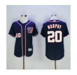 Men's Washington Nationals #20 Daniel Murphy Majestic Navy Blue Flexbase Authentic Collection Player Jersey