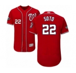 Men's Washington Nationals #22 Juan Soto Red Alternate Flex Base Authentic Collection 2019 World Series Bound Baseball Jersey