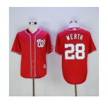 Men's Washington Nationals #28 Jayson Werth Majestic Scarlet Cool Base Player Jersey
