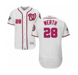 Men's Washington Nationals #28 Jayson Werth White Home Flex Base Authentic Collection 2019 World Series Champions Baseball Jersey