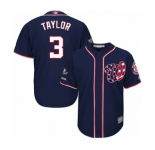 Men's Washington Nationals #3 Michael Taylor Replica Navy Blue Alternate 2 Cool Base 2019 World Series Champions Baseball Jersey