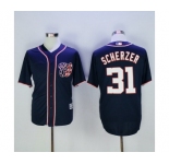Men's Washington Nationals #31 Max Scherzer Majestic Blue Cool Base Player Jersey