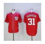 Men's Washington Nationals #31 Max Scherzer Majestic Red Cool Base Player Jersey