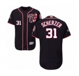 Men's Washington Nationals #31 Max Scherzer Navy Blue Alternate Flex Base Authentic Collection 2019 World Series Bound Baseball Jersey