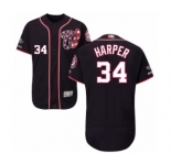 Men's Washington Nationals #34 Bryce Harper Navy Blue Alternate Flex Base Authentic Collection 2019 World Series Champions Baseball Jersey