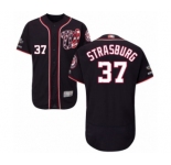 Men's Washington Nationals #37 Stephen Strasburg Navy Blue Alternate Flex Base Authentic Collection 2019 World Series Champions Baseball Jersey