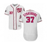 Men's Washington Nationals #37 Stephen Strasburg White Home Flex Base Authentic Collection 2019 World Series Bound Baseball Jersey