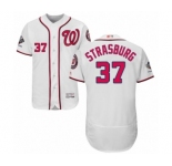 Men's Washington Nationals #37 Stephen Strasburg White Home Flex Base Authentic Collection 2019 World Series Champions Baseball Jersey