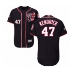 Men's Washington Nationals #47 Howie Kendrick Navy Blue Alternate Flex Base Authentic Collection 2019 World Series Bound Baseball Jersey