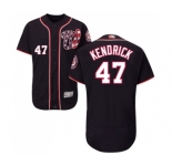 Men's Washington Nationals #47 Howie Kendrick Navy Blue Alternate Flex Base Authentic Collection Baseball Jersey