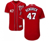 Men's Washington Nationals #47 Howie Kendrick Red Alternate Flex Base Authentic Collection Baseball Jersey