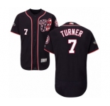 Men's Washington Nationals #7 Trea Turner Navy Blue Alternate Flex Base Authentic Collection 2019 World Series Bound Baseball Jersey
