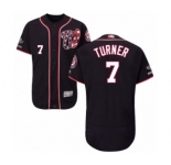 Men's Washington Nationals #7 Trea Turner Navy Blue Alternate Flex Base Authentic Collection 2019 World Series Champions Baseball Jersey
