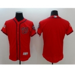 Men's Washington Nationals Blank Majestic Scarlet Fashion Stars & Stripes Flex Base Jersey