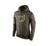 Men's Washington Nationals Nike Olive Salute To Service KO Performance Hoodie