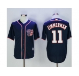 Washington Nationals #11 Ryan Zimmerman Navy Blue New Cool Base Stitched MLB Jersey
