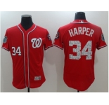 Washington Nationals #34 Bryce Harper Red 2017 Spring Training Flexbase Authentic Collection Stitched Baseball Jersey