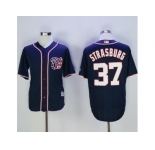 Washington Nationals #37 Stephen Strasburg Navy Blue New Cool Base Stitched MLB Jersey