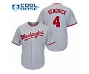Washington Nationals #4 Howie Kendrick Replica Grey Road Cool Base MLB Jersey
