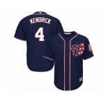 Washington Nationals #4 Howie Kendrick Replica Navy Blue Alternate 2 Cool Base MLB Jersey