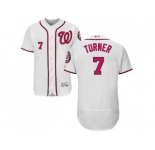 Washington Nationals #7 Trea Turner White Flexbase Authentic Collection Stitched MLB Jersey