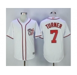 Washington Nationals #7 Trea Turner White New Cool Base Stitched MLB Jersey