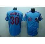 mlb expos #30 raines blue