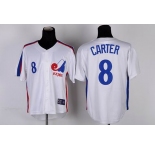mlb jerseys montreal expos #8 carter throwback white