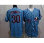mlb montreal expos #30 tim raines 1982 m&n blue