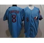 mlb montreal expos #8 carter 1982 m&n blue