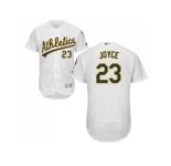 Men Oakland Athletics #23 Matt Joyce White Flexbase Authentic Collection Stitched MLB Jersey