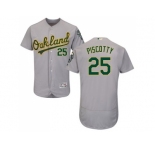 Men Oakland Athletics #25 Stephen Piscotty Grey Flexbase Authentic Collection Stitched MLB Jersey