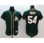 Men Oakland Athletics #54 Sonny Gray Majestic Green Flexbase Authentic Collection Player Jersey