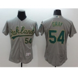 Men Oakland Athletics #54 Sonny Gray Majestic Grey Flexbase Authentic Collection Team Jersey