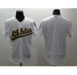 Men Oakland Athletics Blank Majestic White Flexbase Authentic Collection Team Jersey
