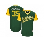 Men's 2017 Little League World Series Athletics #35 Daniel Coulombe Frenchie Green Jersey