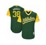 Men's 2017 Little League World Series Athletics #38 Jaycob Brugman Bruggy Green Jersey