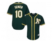 Men's Majestic Oakland Athletics #10 Marcus Semien Replica Green Alternate 1 Cool Base MLB Jersey