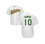 Men's Majestic Oakland Athletics #10 Marcus Semien Replica White Home Cool Base MLB Jersey