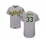 Men's Majestic Oakland Athletics #33 Jose Canseco Grey Flexbase Authentic Collection MLB Jersey