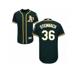 Men's Majestic Oakland Athletics #36 Terry Steinbach Green Flexbase Authentic Collection MLB Jersey