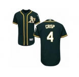 Men's Majestic Oakland Athletics #4 Coco Crisp Green Flexbase Authentic Collection MLB Jersey