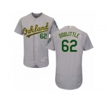 Men's Majestic Oakland Athletics #62 Sean Doolittle Grey Flexbase Authentic Collection MLB Jersey