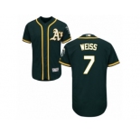 Men's Majestic Oakland Athletics #7 Walt Weiss Green Flexbase Authentic Collection MLB Jersey
