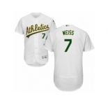 Men's Majestic Oakland Athletics #7 Walt Weiss White Flexbase Authentic Collection MLB Jersey