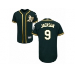 Men's Majestic Oakland Athletics #9 Reggie Jackson Green Flexbase Authentic Collection MLB Jersey