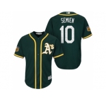 Men's Oakland Athletics #10 Marcus Semien 2017 Spring Training Cool Base Stitched MLB Jersey